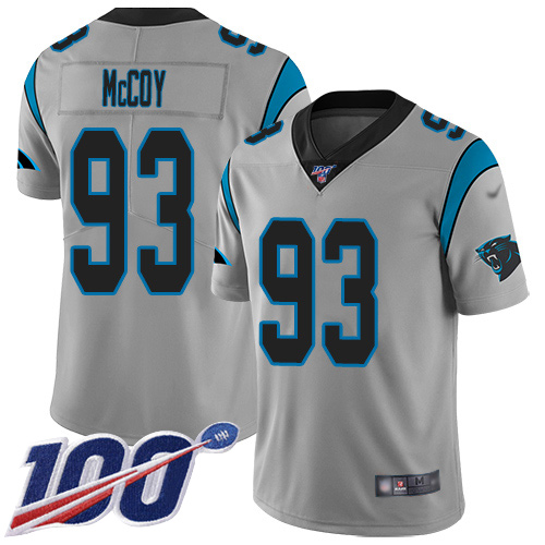 Carolina Panthers Limited Silver Men Gerald McCoy Jersey NFL Football #93 100th Season Inverted Legend